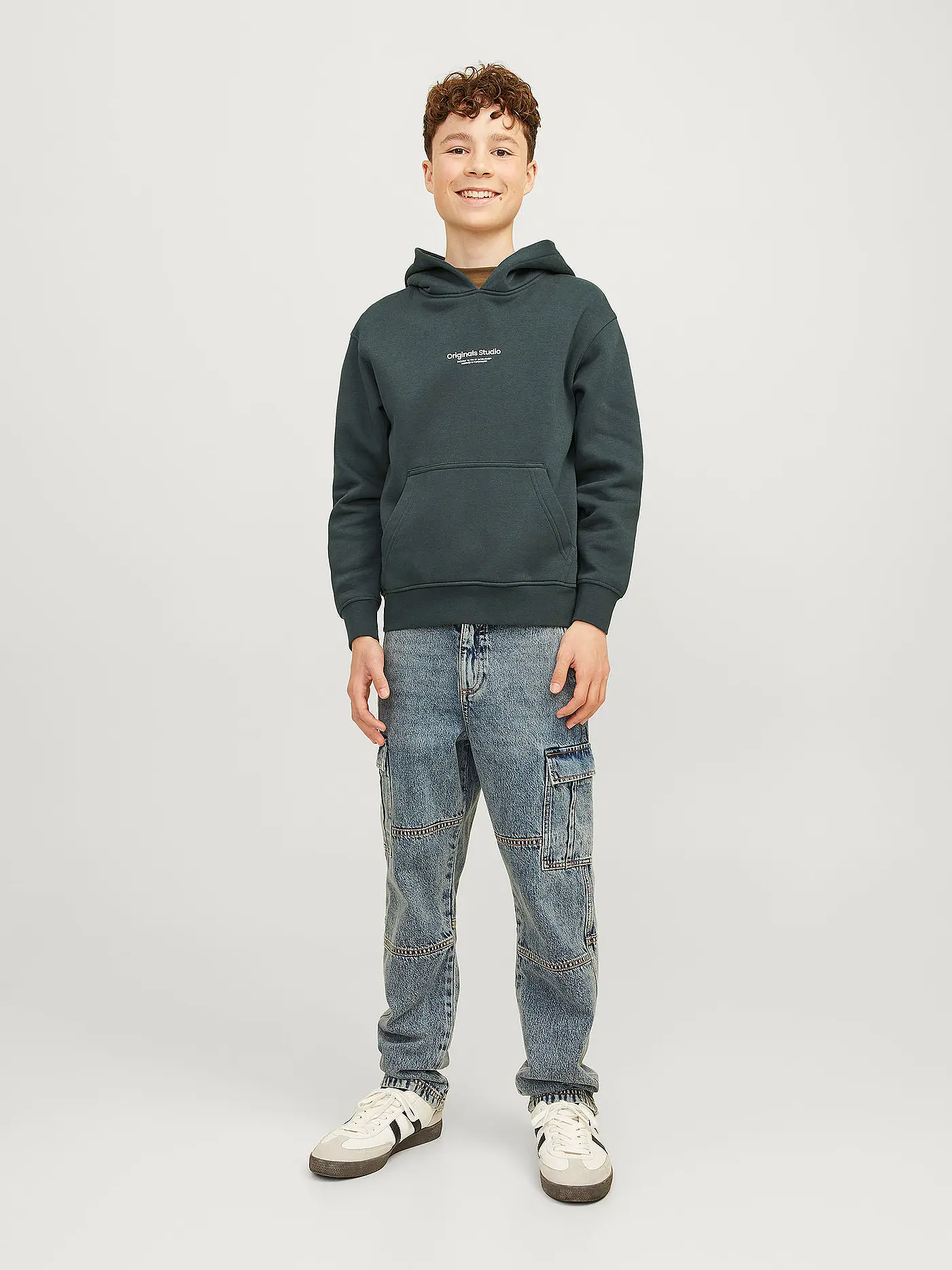 JACK & JONES | Jungen Kapuzensweater - Hoodie JORVESTERBRO | dunkelgrün